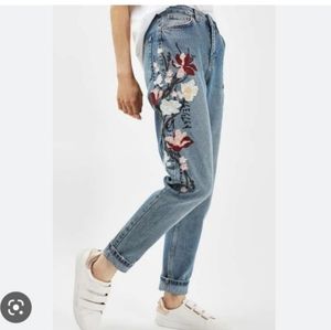 TOPSHOP Embroidered Jeans